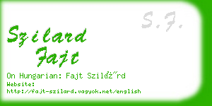 szilard fajt business card